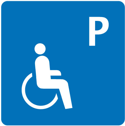 Parkplatz rollstuhlgängig